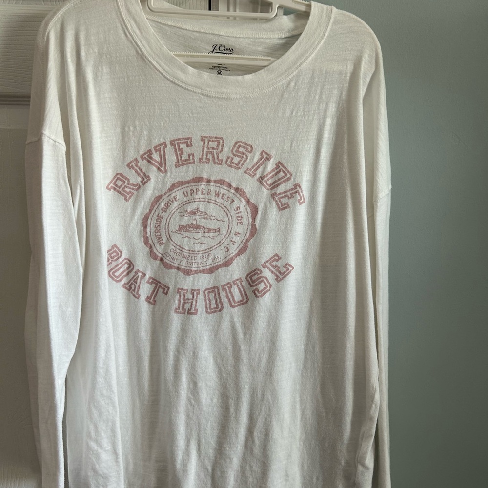 J. Crew Women’s White Riverside Boat House Long Sleeve Shirt